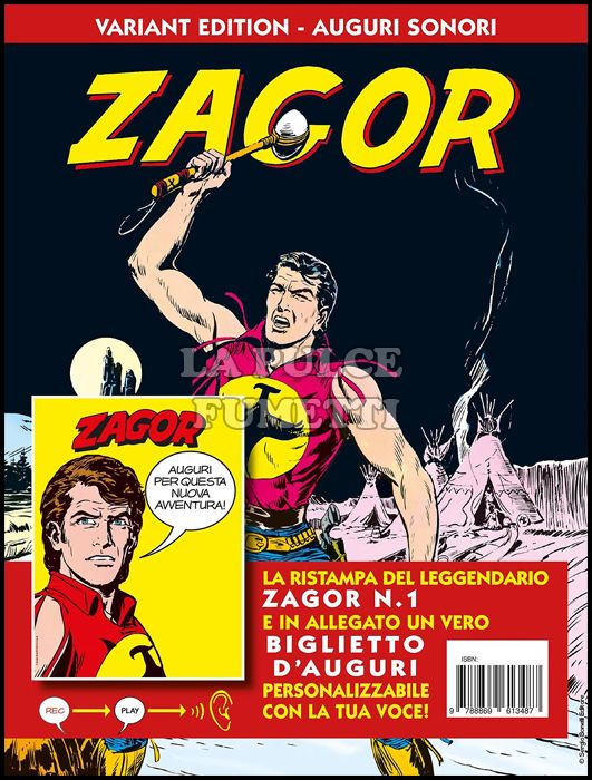 LIBRI ZAGOR #     1 - ZAGOR 1: ZAGOR - VARIANT EDITION AUGURI SONORI